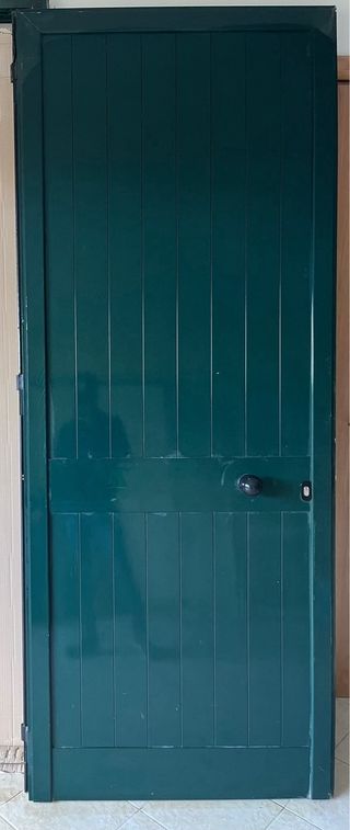 Porta in alluminio verde