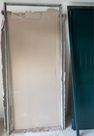 Porta in alluminio verde