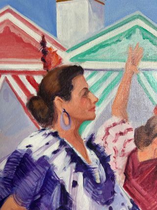 Gran Óleo Feria de Sevilla C. Alcántara López