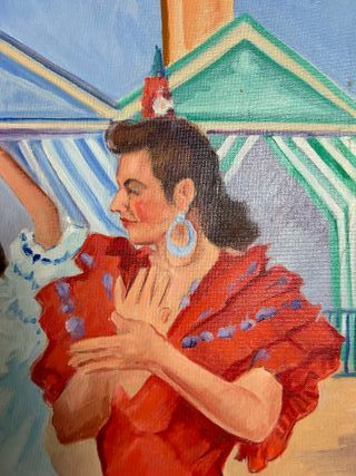 Gran Óleo Feria de Sevilla C. Alcántara López