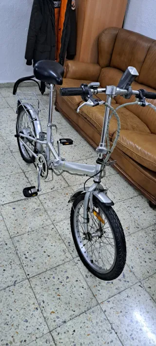 Bicicleta Eléctrica Plegable Plata