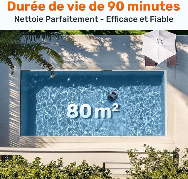 NUEVO - Robot Limpiafondos Inalámbrico 80m2