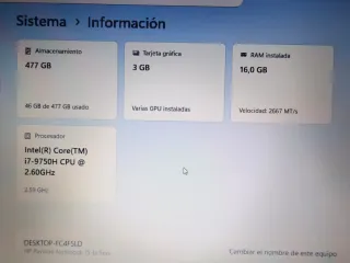 HP Pavilion15 i7-9750H 16GB RAM GTX 1050 512GB SSD