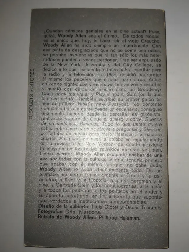 Woody Allen 3 libros. Trilogía original Sin Plumas