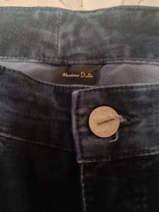 Pantalón micro pana Massimo Dutti azul marino T40
