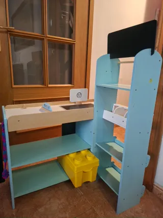 Mercado de madera infantil