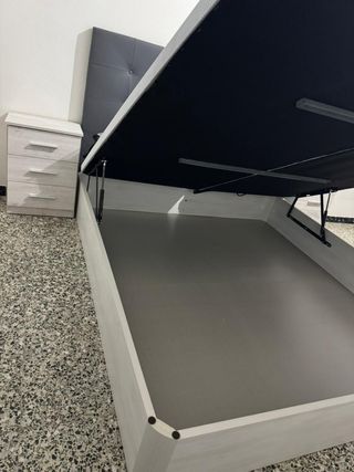 Canapé abatible tela y madera