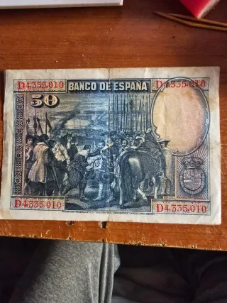 Billete 50 Pesetas Banco de España de 10 Pesetas