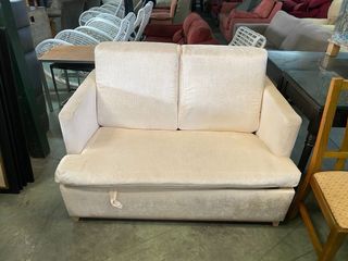 Sofá cama blanco tela