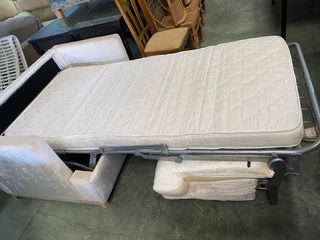 Sofá cama blanco tela