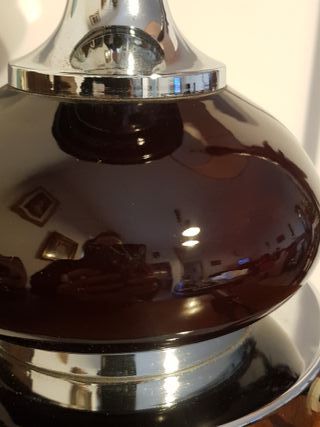 Lampada Anni 70 ceramica e Metallo