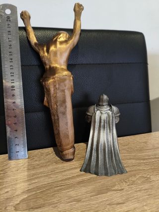 Figura Templario y Crucifijo Bronce