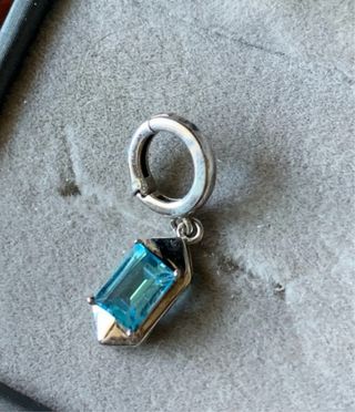 Colgante Plata Topacio Azul