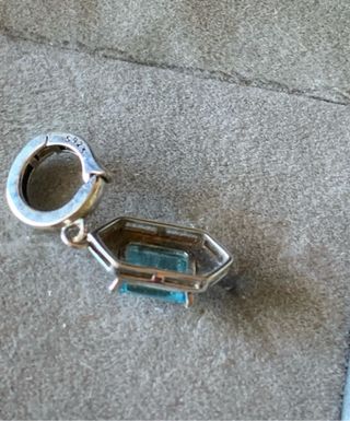 Colgante Plata Topacio Azul