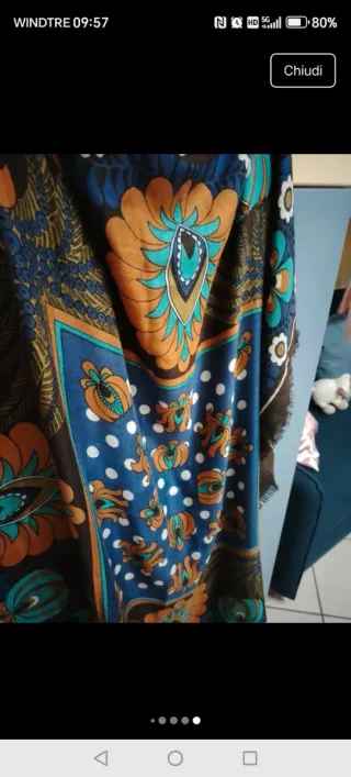 Sciarpa foulard fantasia floreale