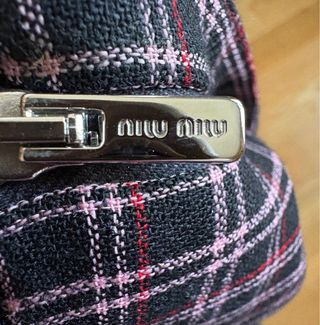 Pantalón recto Miu Miu cuadros