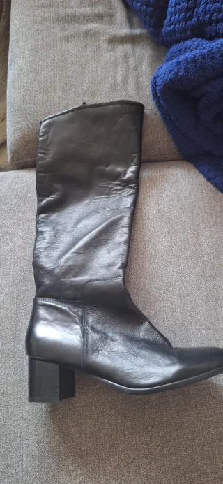 Botas de piel negras talla 39