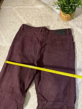 Mac Jeans Rectos Retro Burdeos