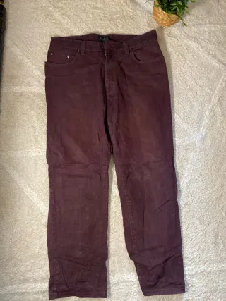 Mac Jeans Rectos Retro Burdeos