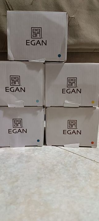 Set 5 Tazzine Caffè Egan con Piattini