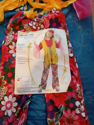 Disfraz niña hippie flores