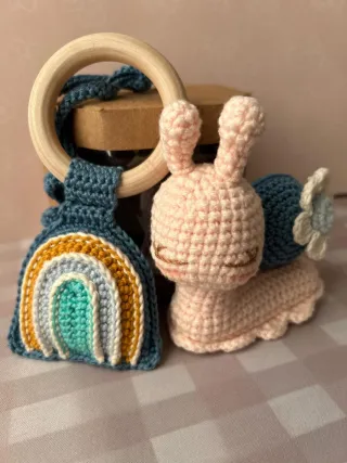 Cajita regalo bebé crochet