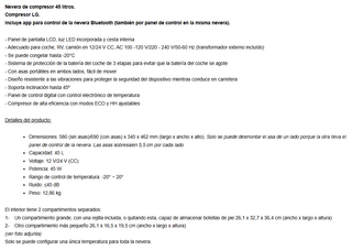 Nevera Camper CoolZone 45L 12V LG