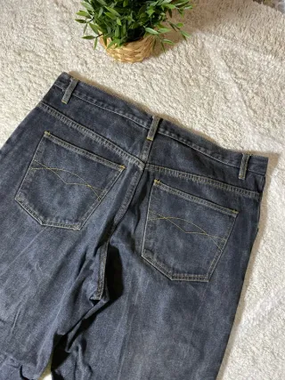 Jeans vintage grises rectos retro