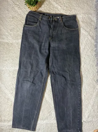 Jeans vintage grises rectos retro