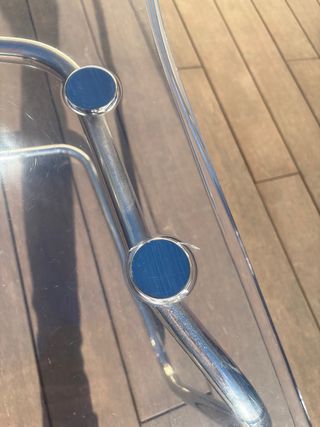 Silla transparente y metal Ikea