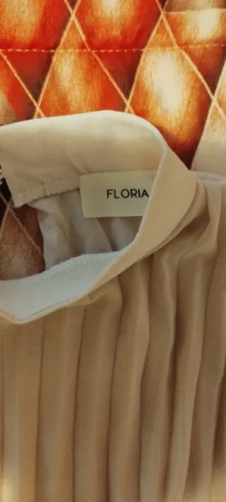 Camicetta plissettata panna