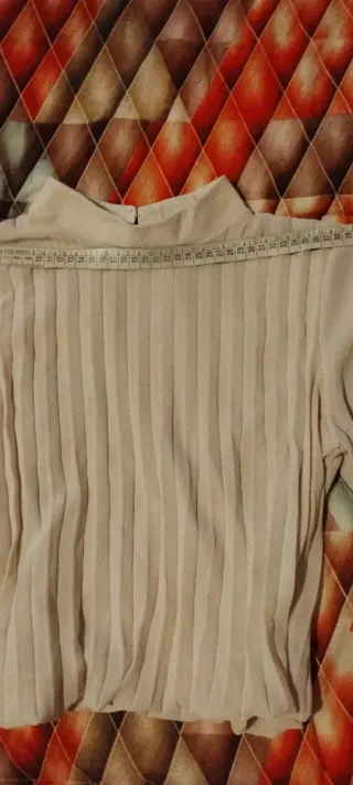 Camicetta plissettata panna