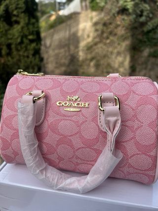 Bolso Coach Rosa con Cartera y Correa