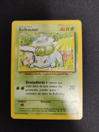 Carta Pokémon Bulbasaur Base Set 40 HP