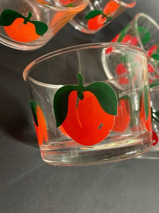 Ciotola Vetro Frutta Albicocche Ciliegie