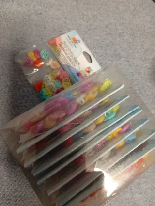 Lote botones resina forma mariquita