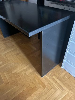 Mesa escritorio madera maciza negra