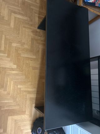 Mesa escritorio madera maciza negra