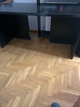 Mesa escritorio madera maciza negra