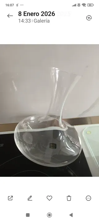 Decantador cristal italiano nuevo