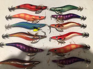 Lote señuelos pesca eging