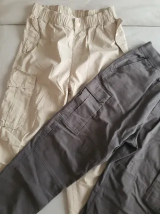 Lote 2 Pantalones Cargo HM 13-14 años