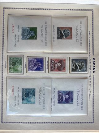 Sellos España 1961 III Centenario Velázquez
