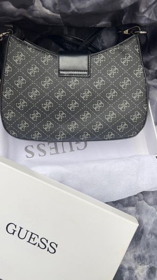 Bolso Guess Negro/Gris Monogram