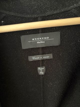 Max Mara Weekend Abrigo Lana Negro