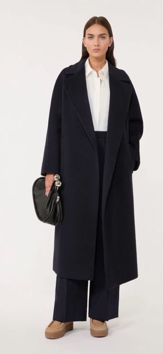 Max Mara Weekend Abrigo Lana Negro