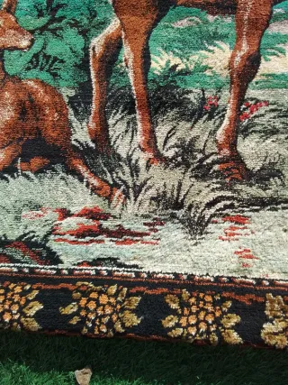 Tapiz antiguo ciervos bosque