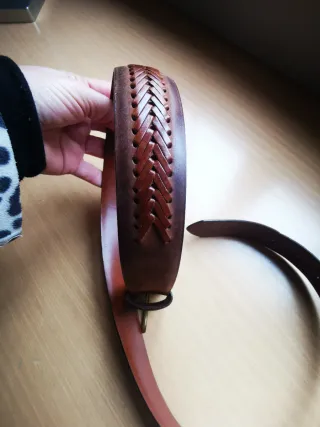 Cinturón de piel trenzado