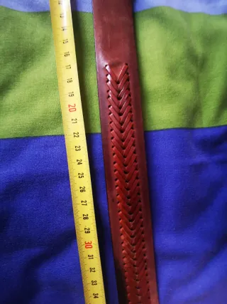 Cinturón de piel trenzado