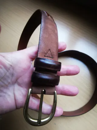 Cinturón de piel trenzado